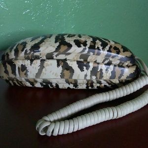 NICK NORA Leopard Cheetah Landline Phone